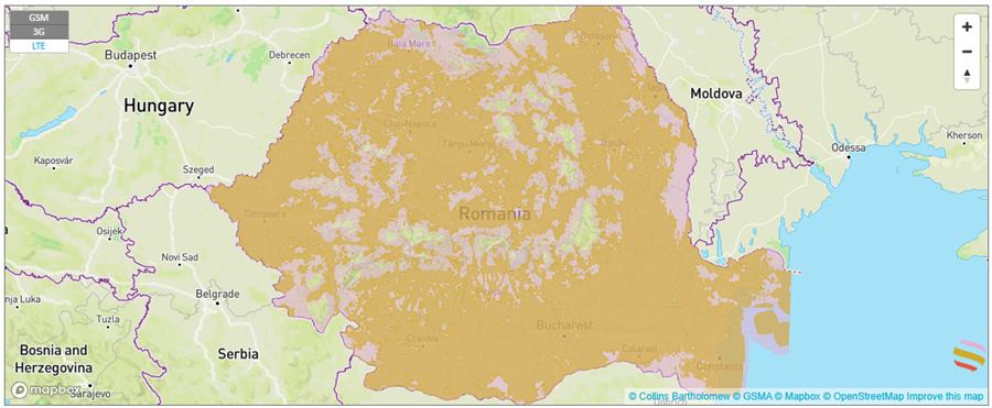 esim coverage map in europe