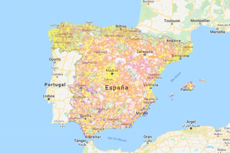 Orange coverage map in Spain