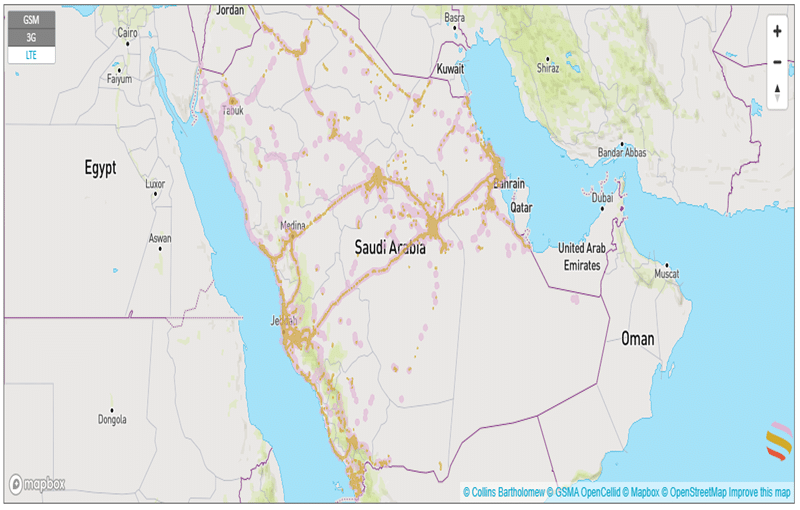 coverage map zain