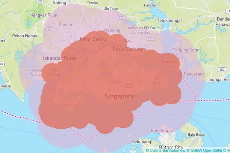 Coverage map singtel