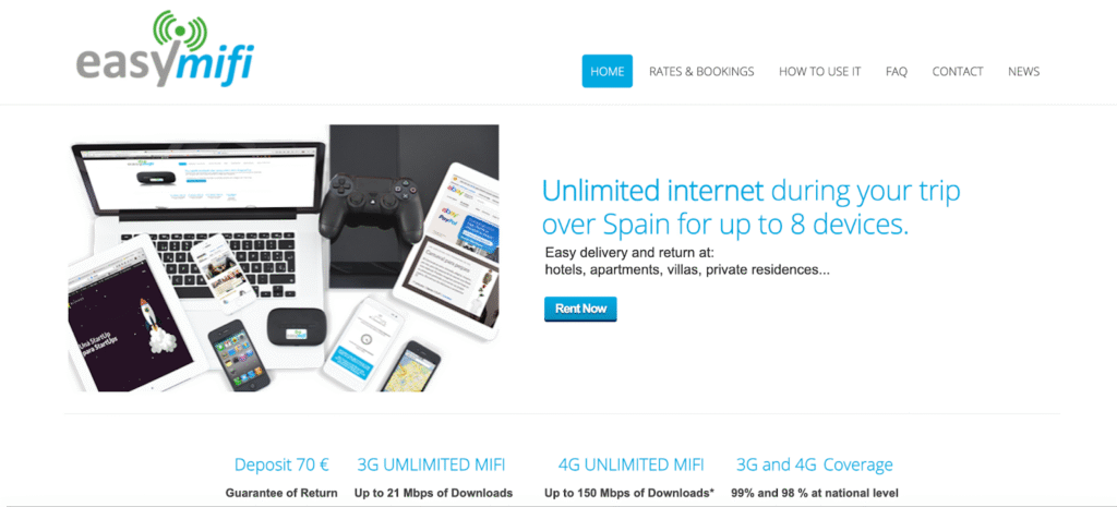 easymifi, pocket wifi for spain provider