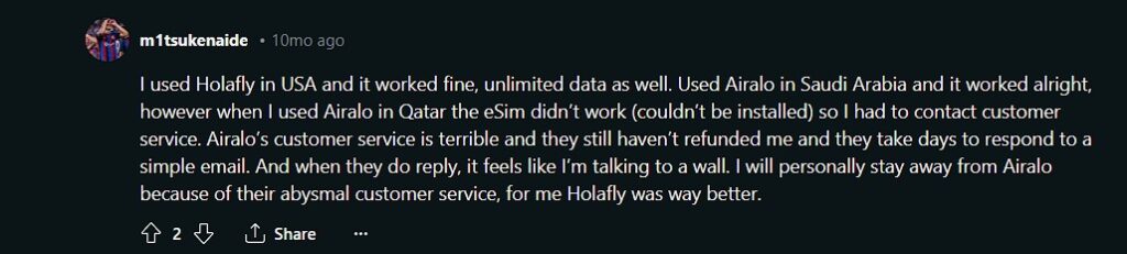 holafly reddit review esim usa