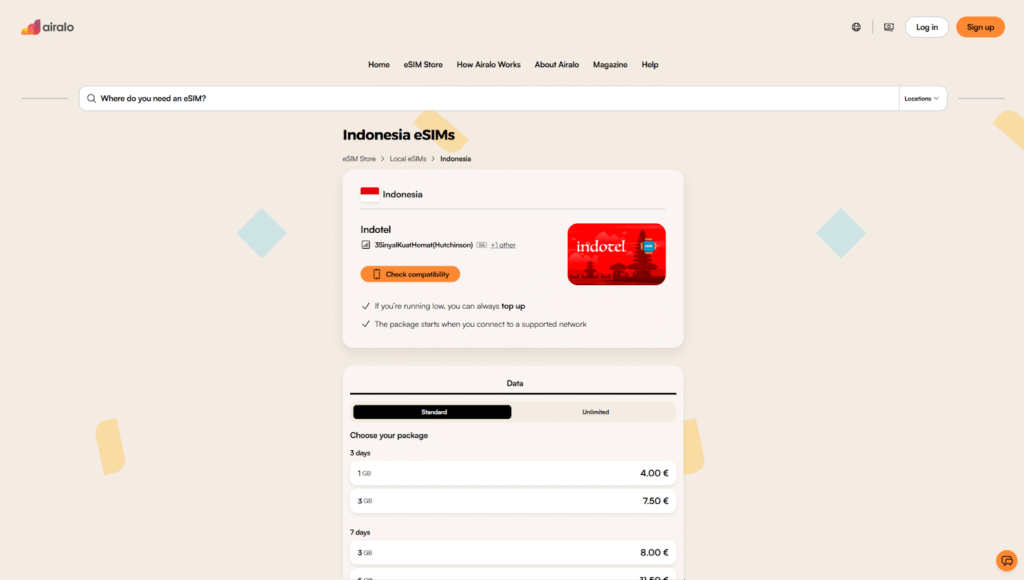 airalo esim homepage, sim card bali alternative
