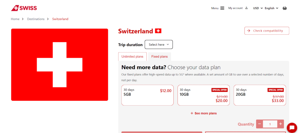 swiss esim for switzerland