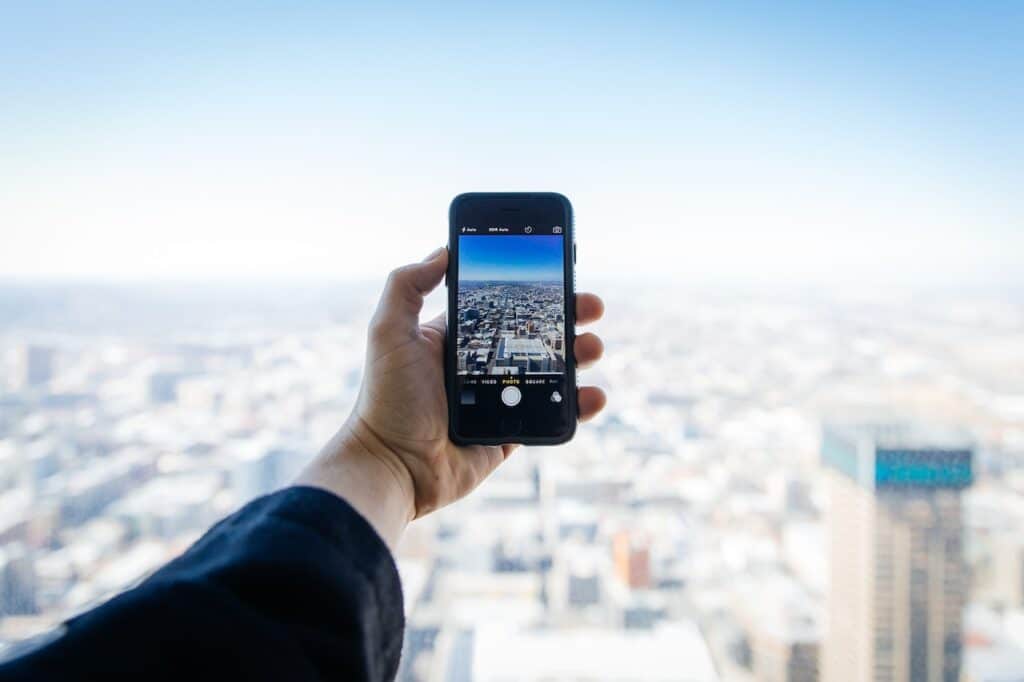 Traveler taking a photo