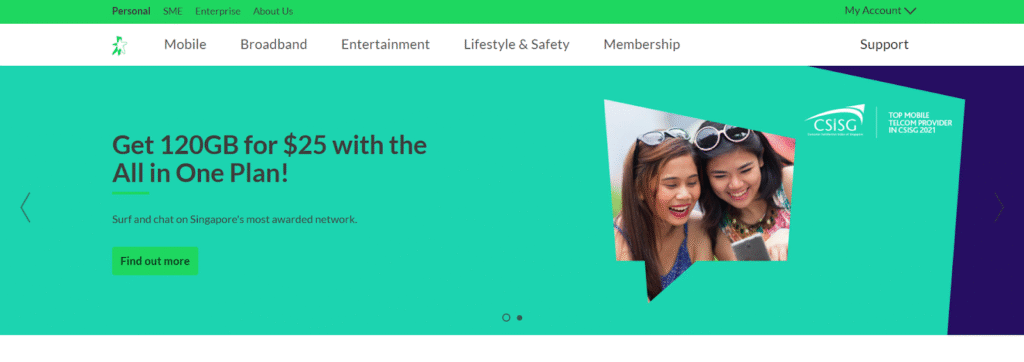 starhub sim card provider homepage