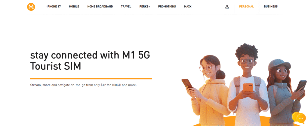 m1 sim card homepage in singapore