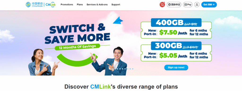 cm link, sim card provider singapore