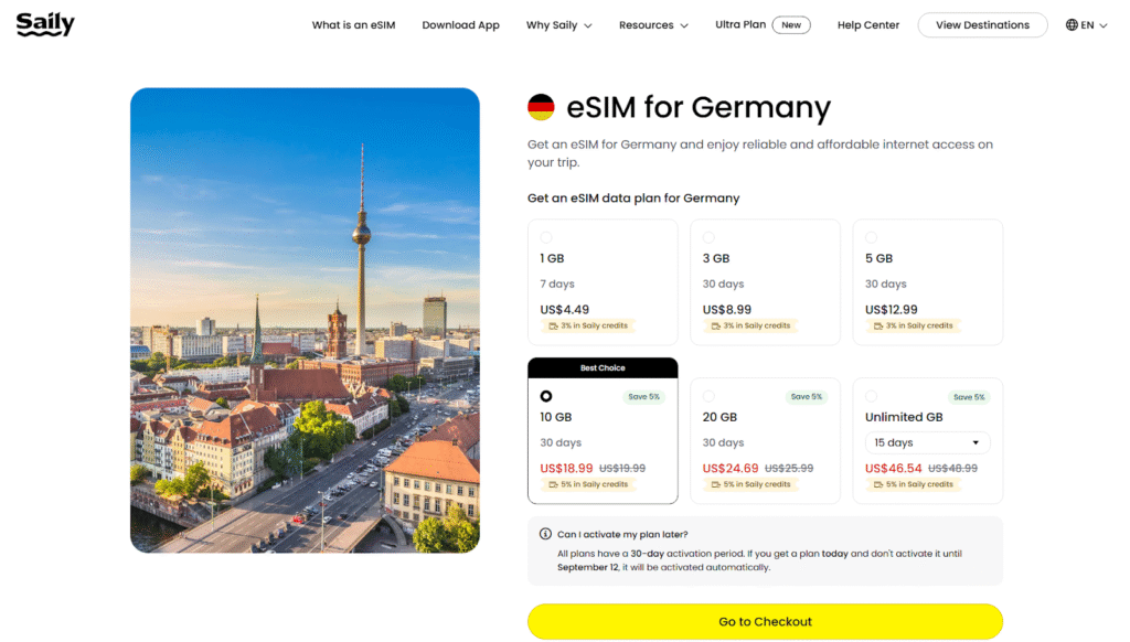 germany esim: saily