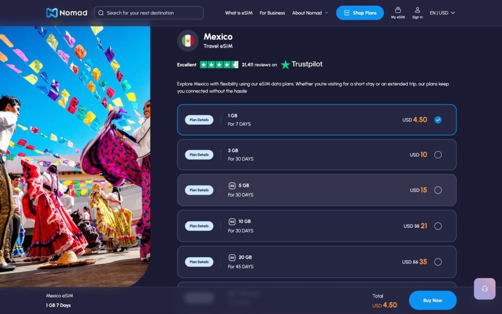 nomad esim, an alternative to sim card mexico