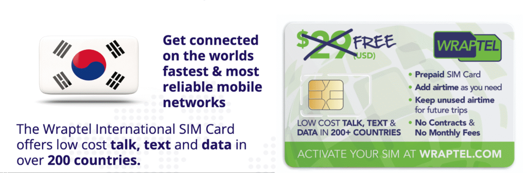 wraptel for sim card in korea
