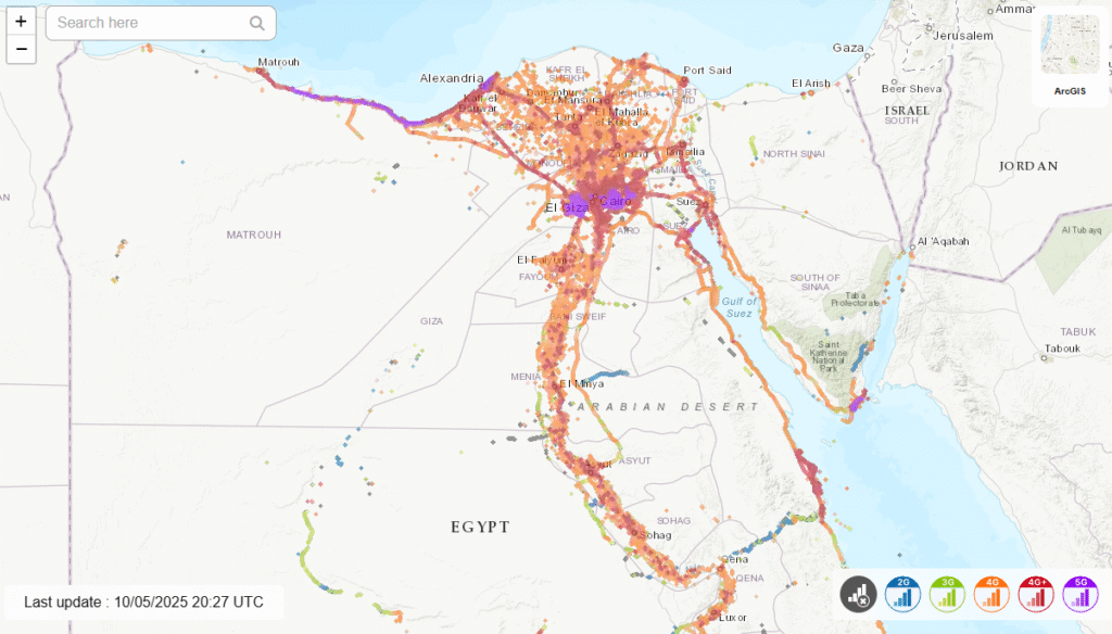 etisalat coverage map egypt