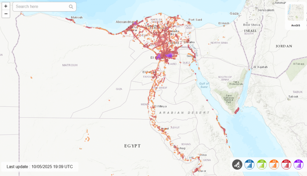 we mobile network coverage in egypt