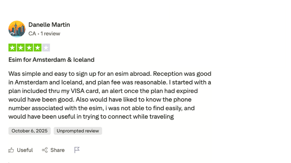 gigsky esim positive review