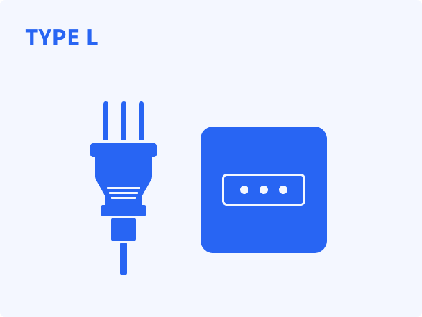 italy plug type L