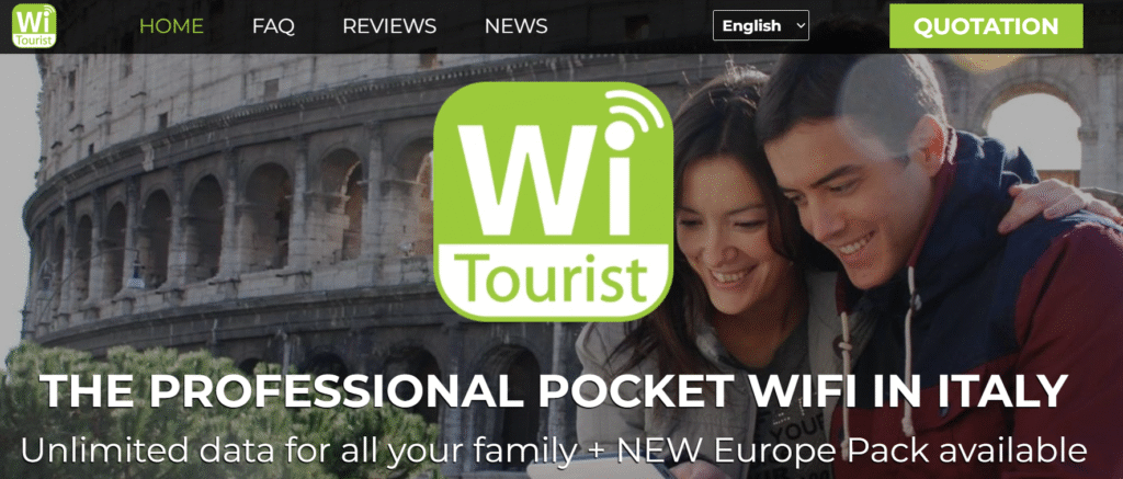 witourist, a pocket wifi for italy provider