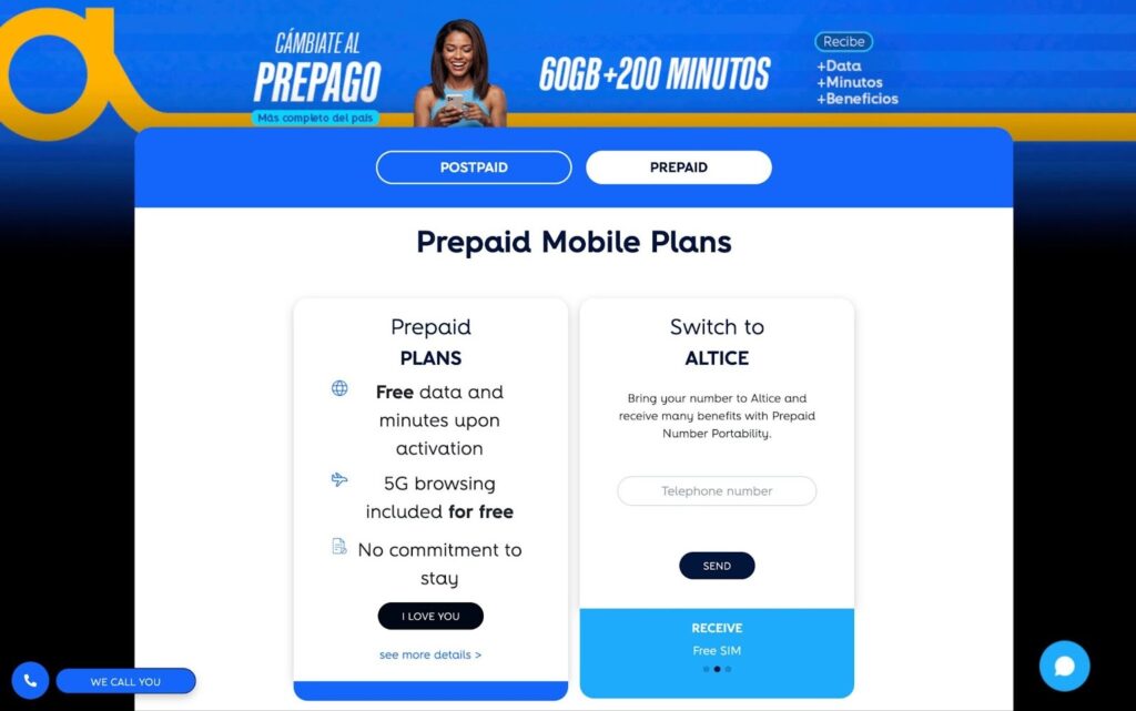 altice prepaid, sim card for dominican republic