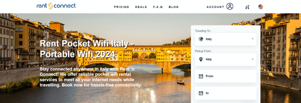 rent n' connect, pocket wifi in italy option