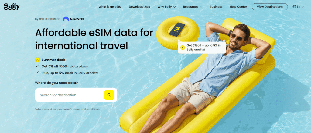 Tunisia esim providers: Saily