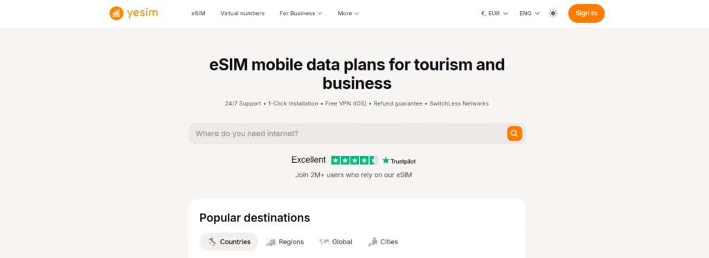 Tunisia esim providers: Nomad