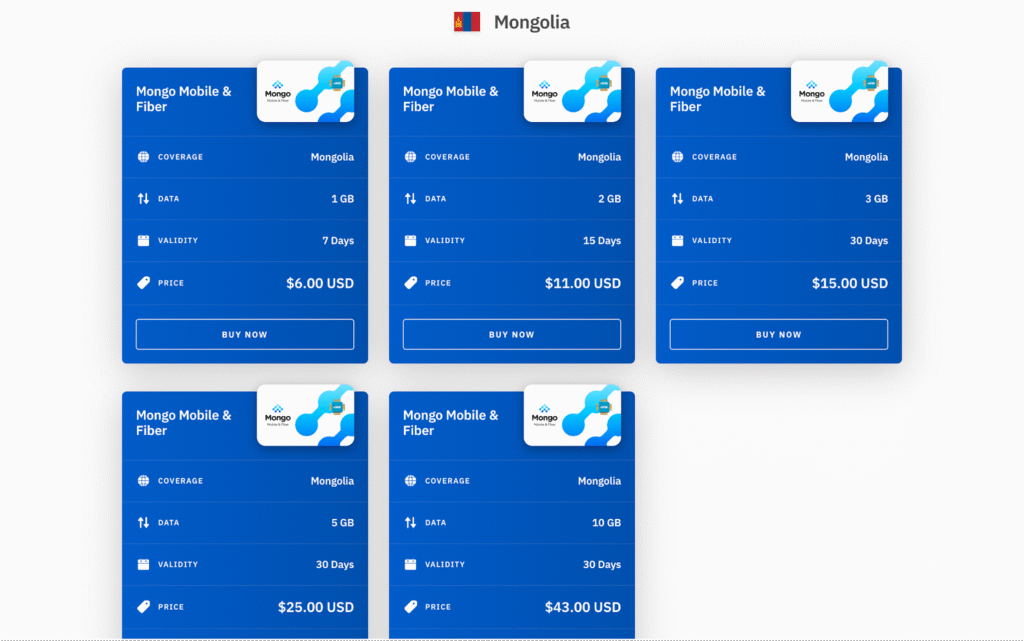 airalo homepage for esim mongolia