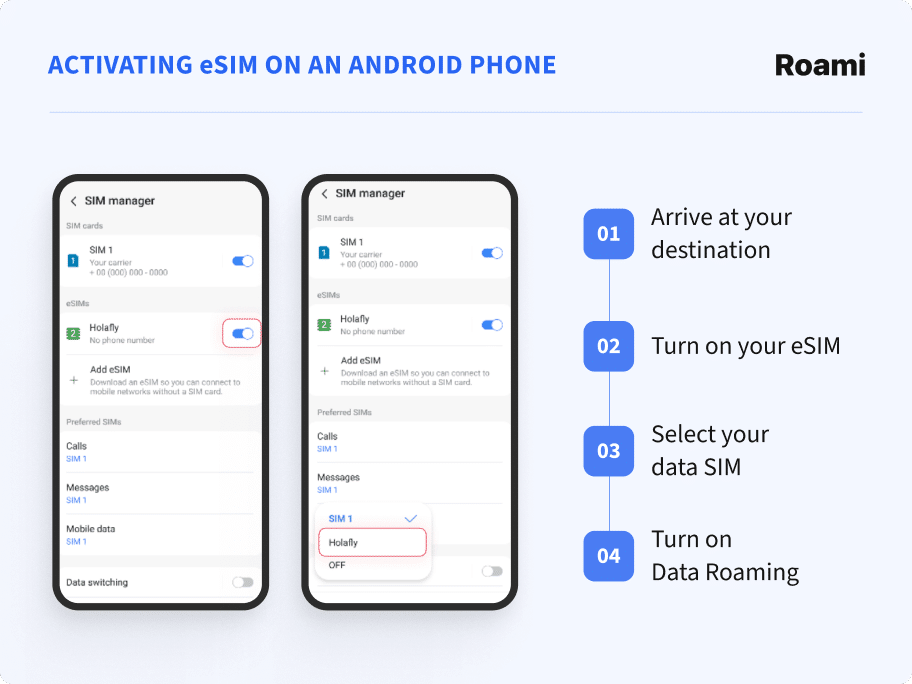 activating uganda esim on android