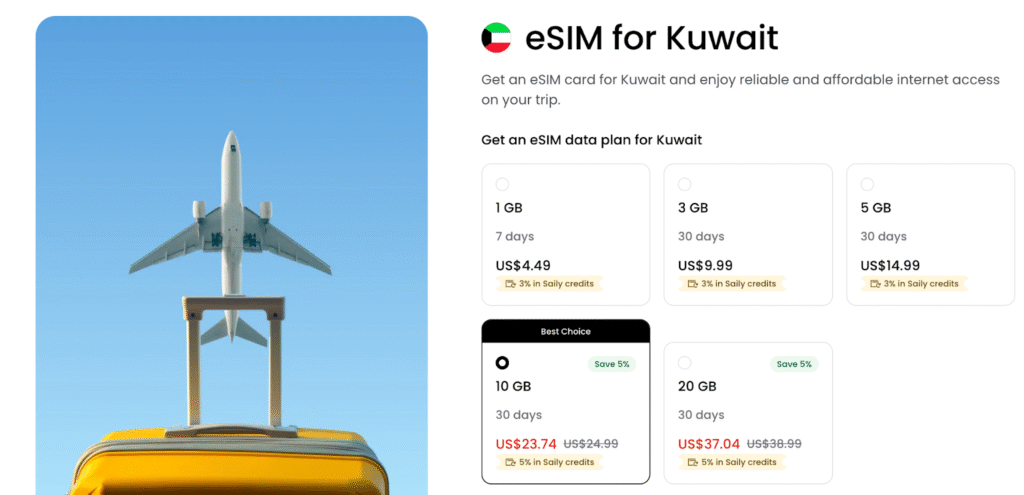 kuwait esim: saily