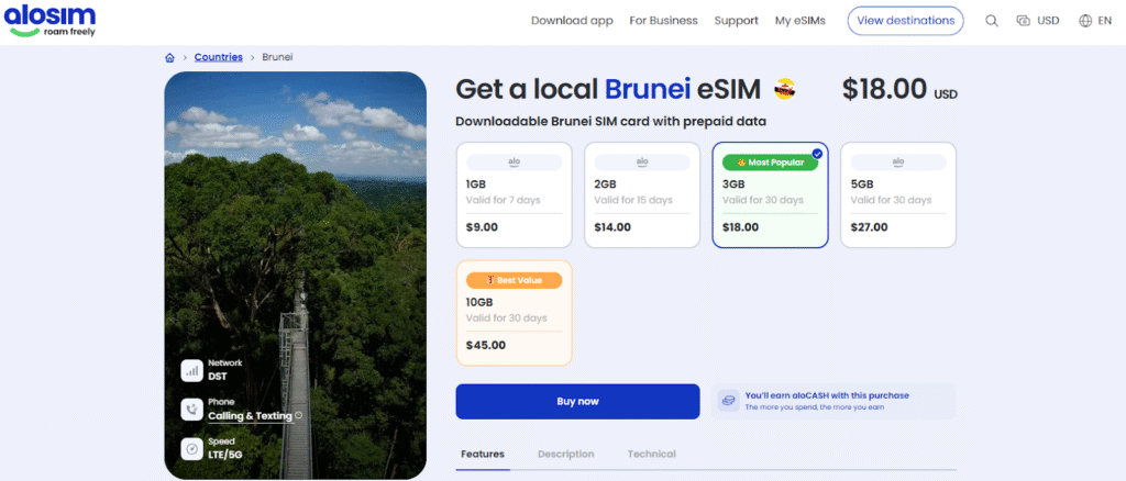 brunei esim provider: alosim