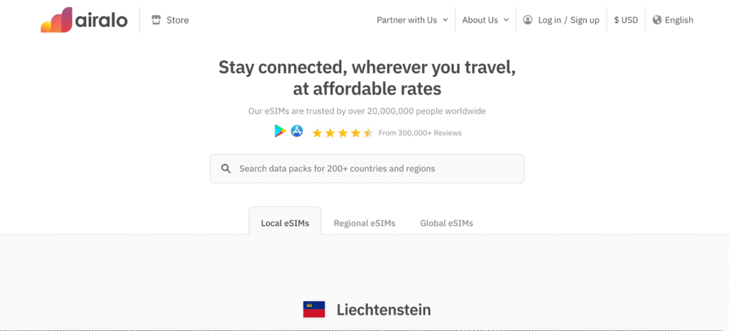 Liechtenstein esim provider: airalo