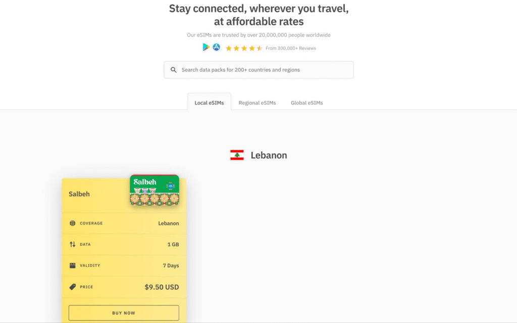 best lebanon esim