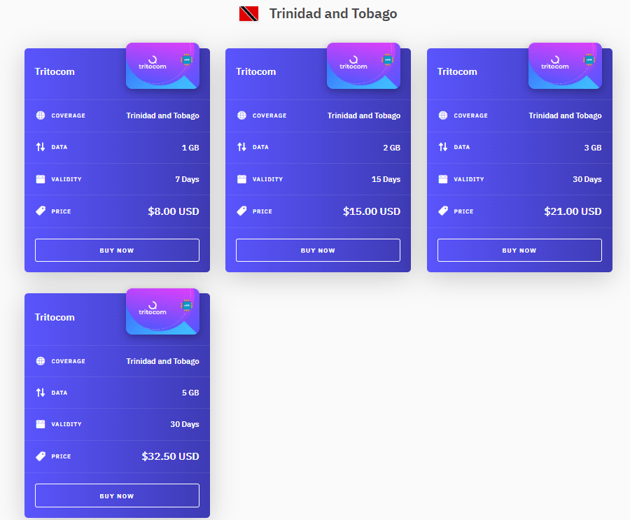 airalo homepage, trinidad and tobago esim provider