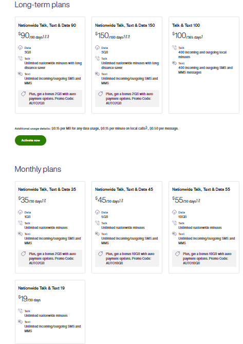 telus homepage, sim card for canada