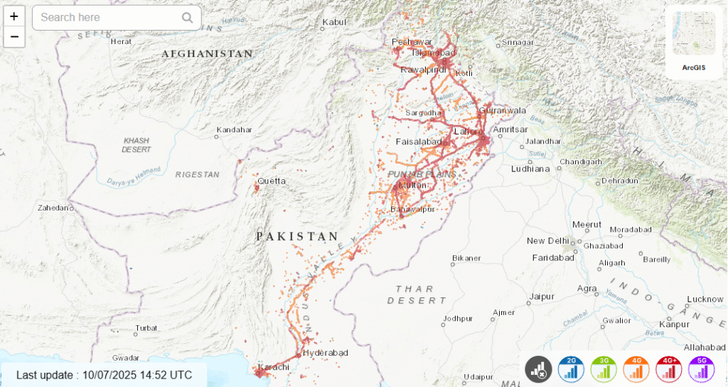 jazz sim card pakistan coverage map