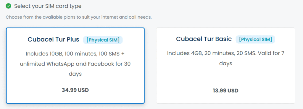 cubacel tur sim card for cuba