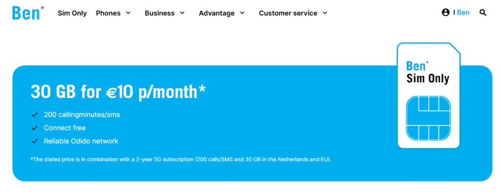 ben, netherlands sim card provider