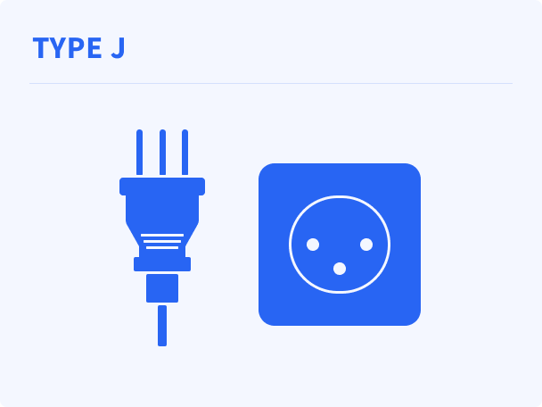 type j plug, switzerland